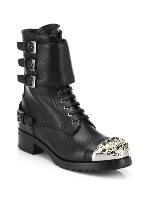 miu miu black leather boots|Black Leather Boots .